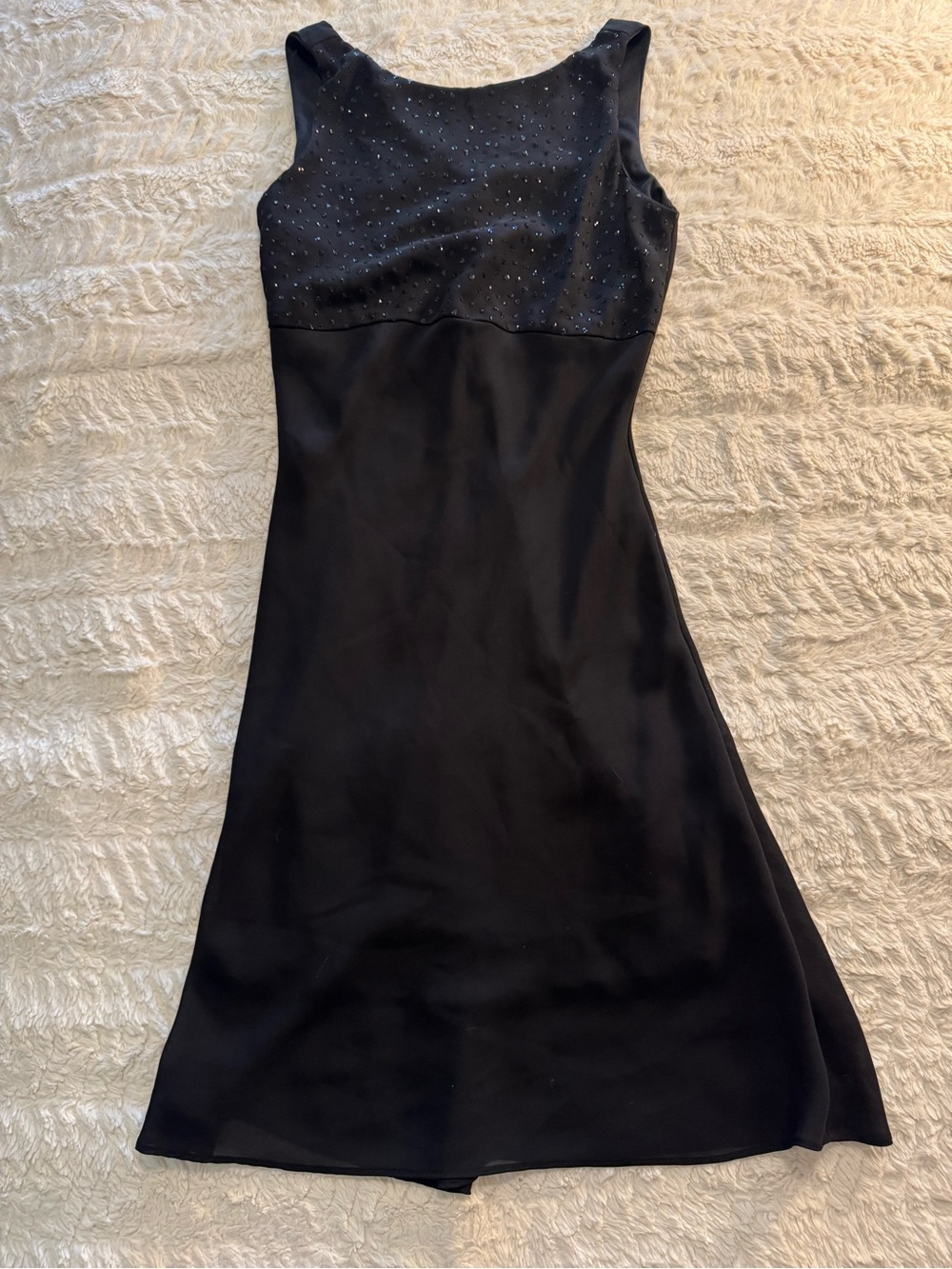 Vintage Studio Y Y2K Black Sparkly Formal Dress Empire Waist Size 7
